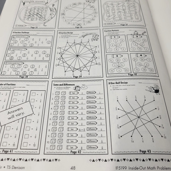 Inside-Out Math Problems Grade 5 Marcia Dana Workbook Instructional Fair PB Book - Picture 5 of 14